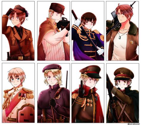 Hiyamura released official chibis of the Axis, the Allies, Canada, and Prussia, making these designs some of the only canon <b>2p</b>. . 2p hetalia